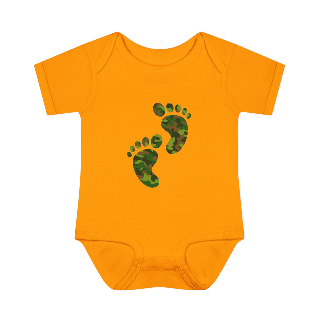Baby Feet Acrostic Poem Baby Bodysuit - Camo