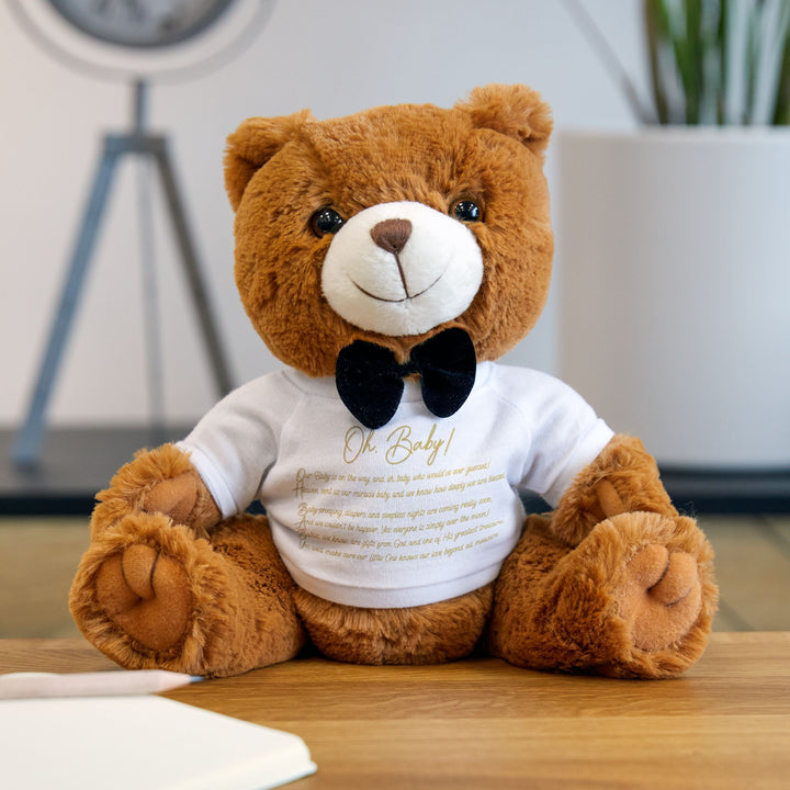 Oh, Baby Acrostic Poem Teddy Bear with T-Shirt