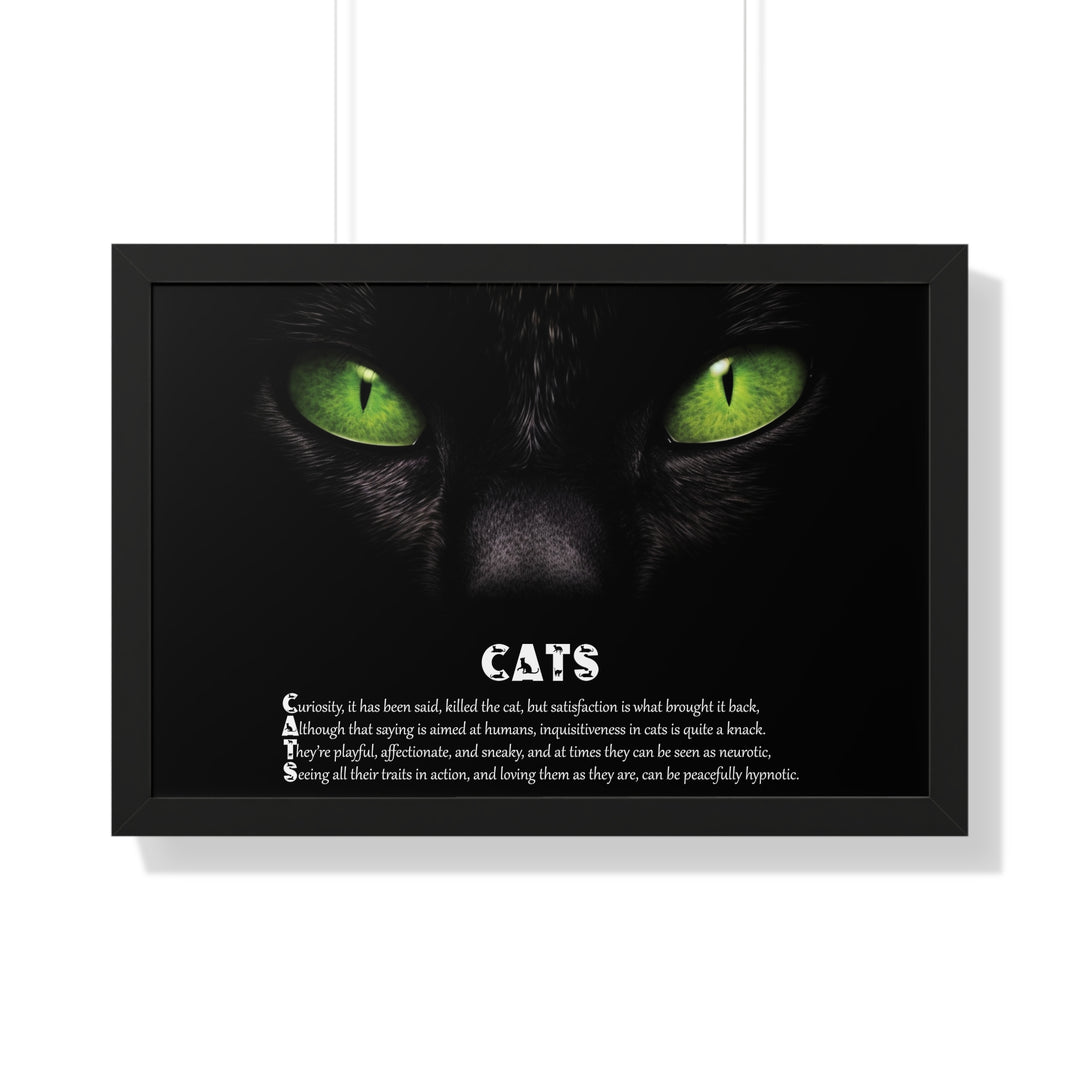 It's Just a Phrase "Cats" Framed Acrostic Poem Print