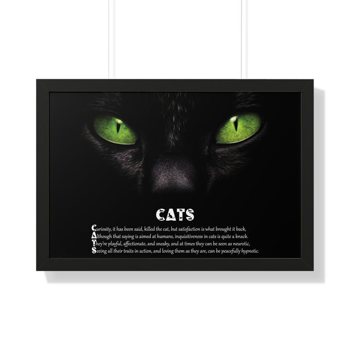 It's Just a Phrase "Cats" Framed Acrostic Poem Print
