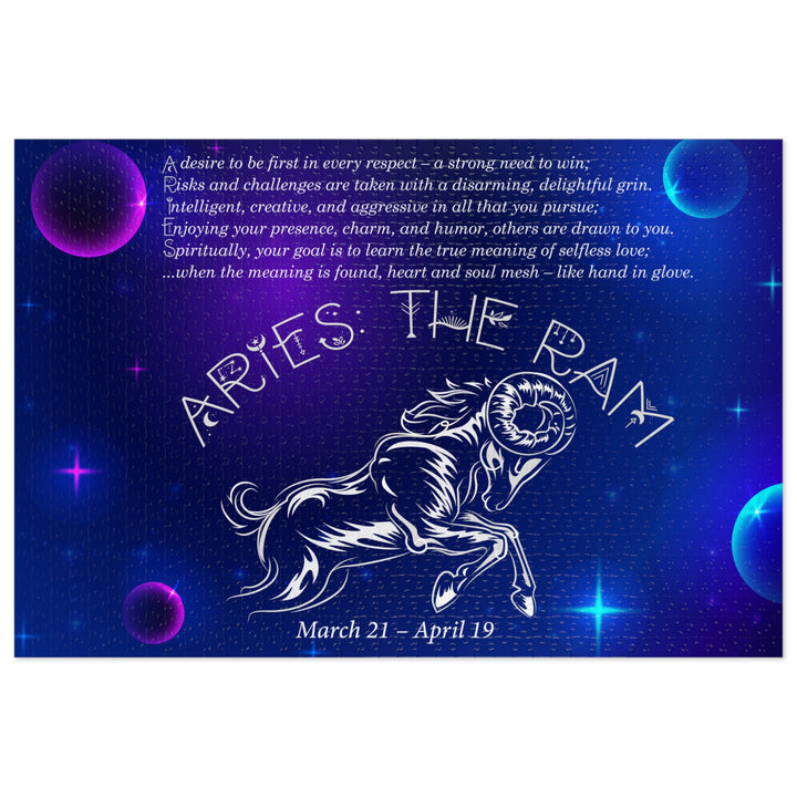 Aries Acrostic Poem Puzzle - Tin Box