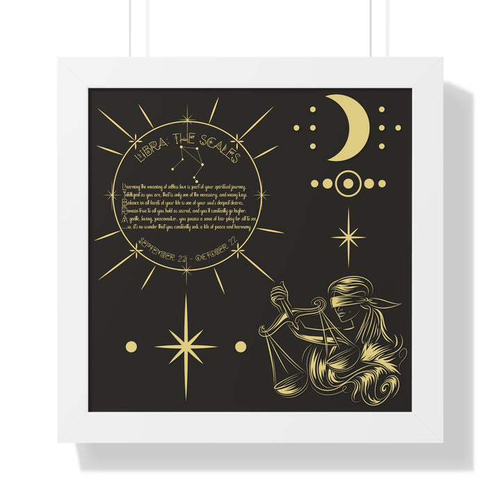 Written in the Stars Framed Acrostic Poem Print - Libra