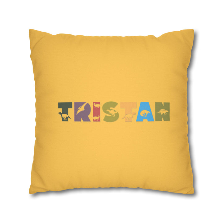 Namesakes Acrostic Poem Pillow Cover - Dinosaur Design
