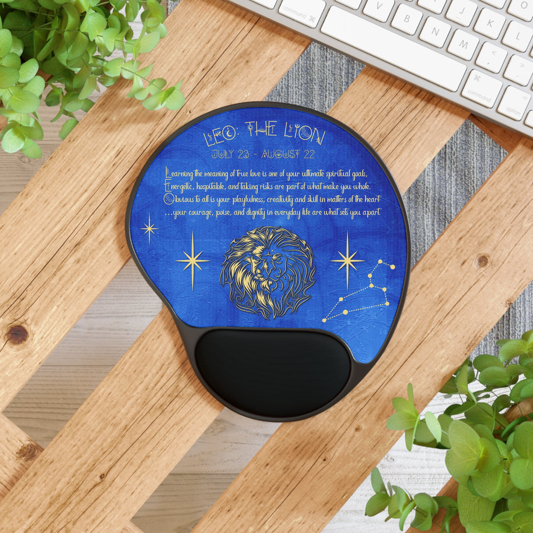 Written in the Stars Mouse Pad With Wrist Rest - Leo