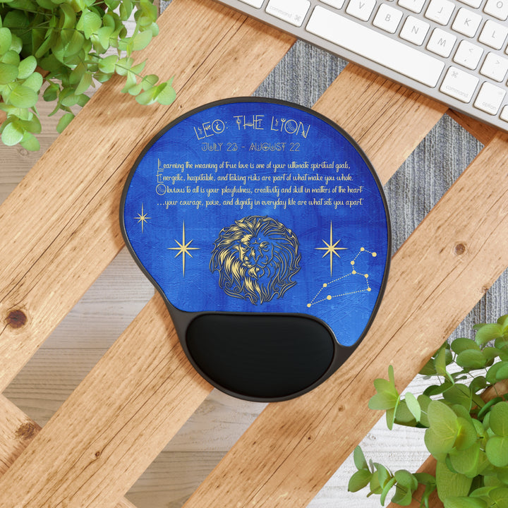 Written in the Stars Mouse Pad With Wrist Rest - Leo