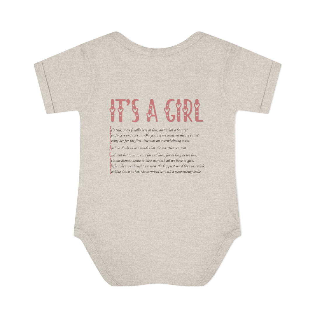 It's a Girl Acrostic Poem Baby Bodysuit - Ducky Design