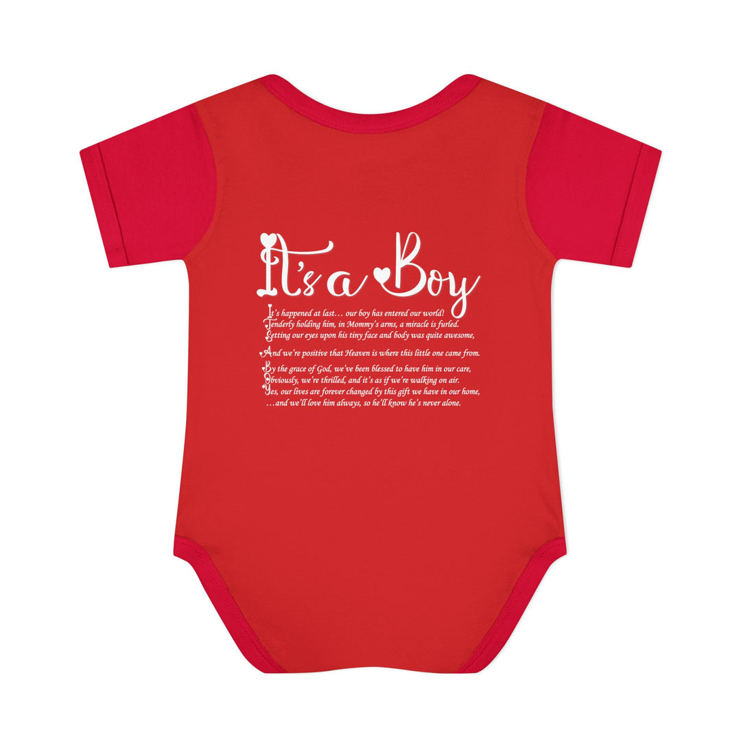It's a Boy Acrostic Poem Baby Bodysuit - Ducky Design