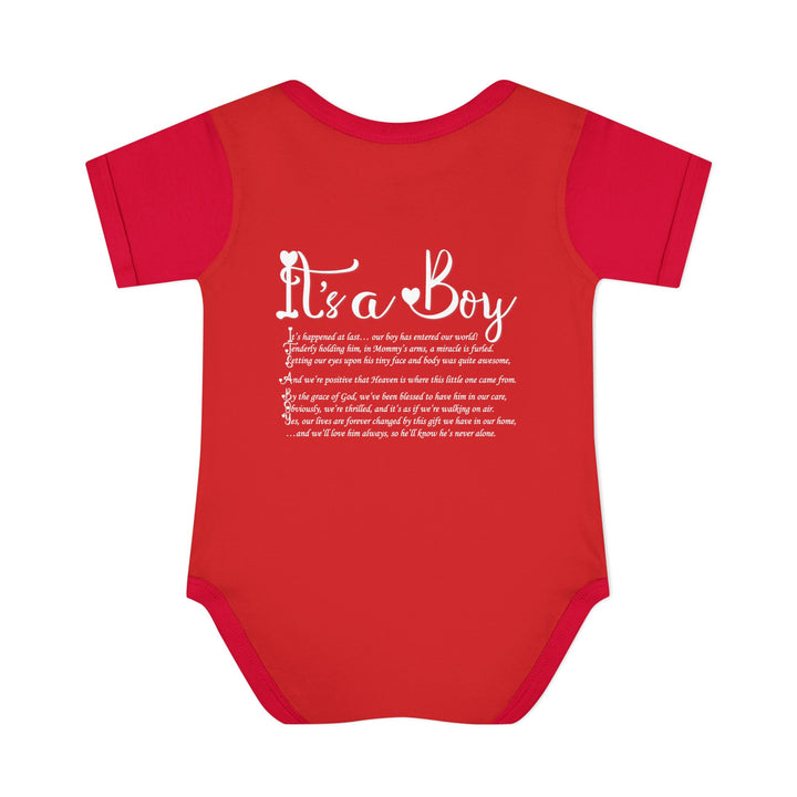 It's a Boy Acrostic Poem Baby Bodysuit - Ducky Design