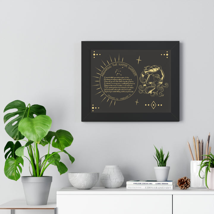 Written in the Stars Framed Acrostic Poem Print - Aquarius