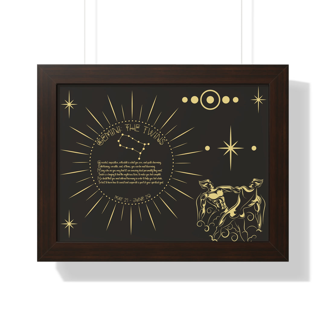 Written in the Stars Framed Acrostic Poem Print - Gemini