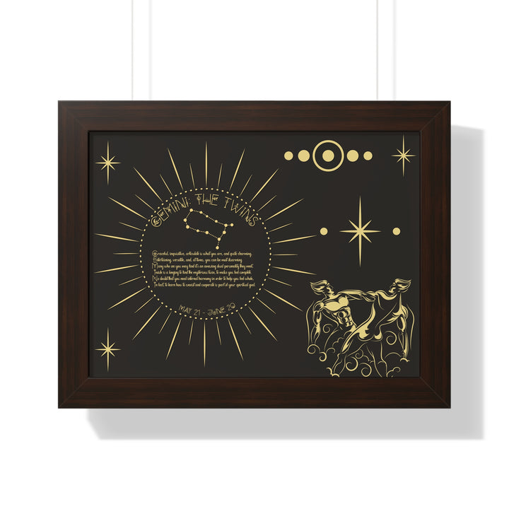 Written in the Stars Framed Acrostic Poem Print - Gemini