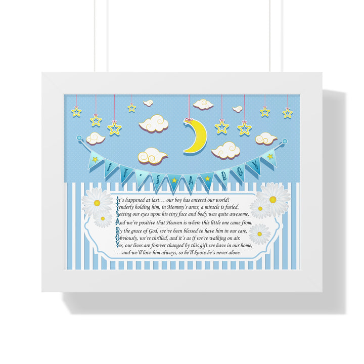 Baby Steps "It's a Boy" Framed Print Collection - No Personalization