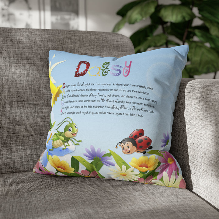 Namesakes Pillow Case Cover with Acrostic Poem Spelling Out a Name