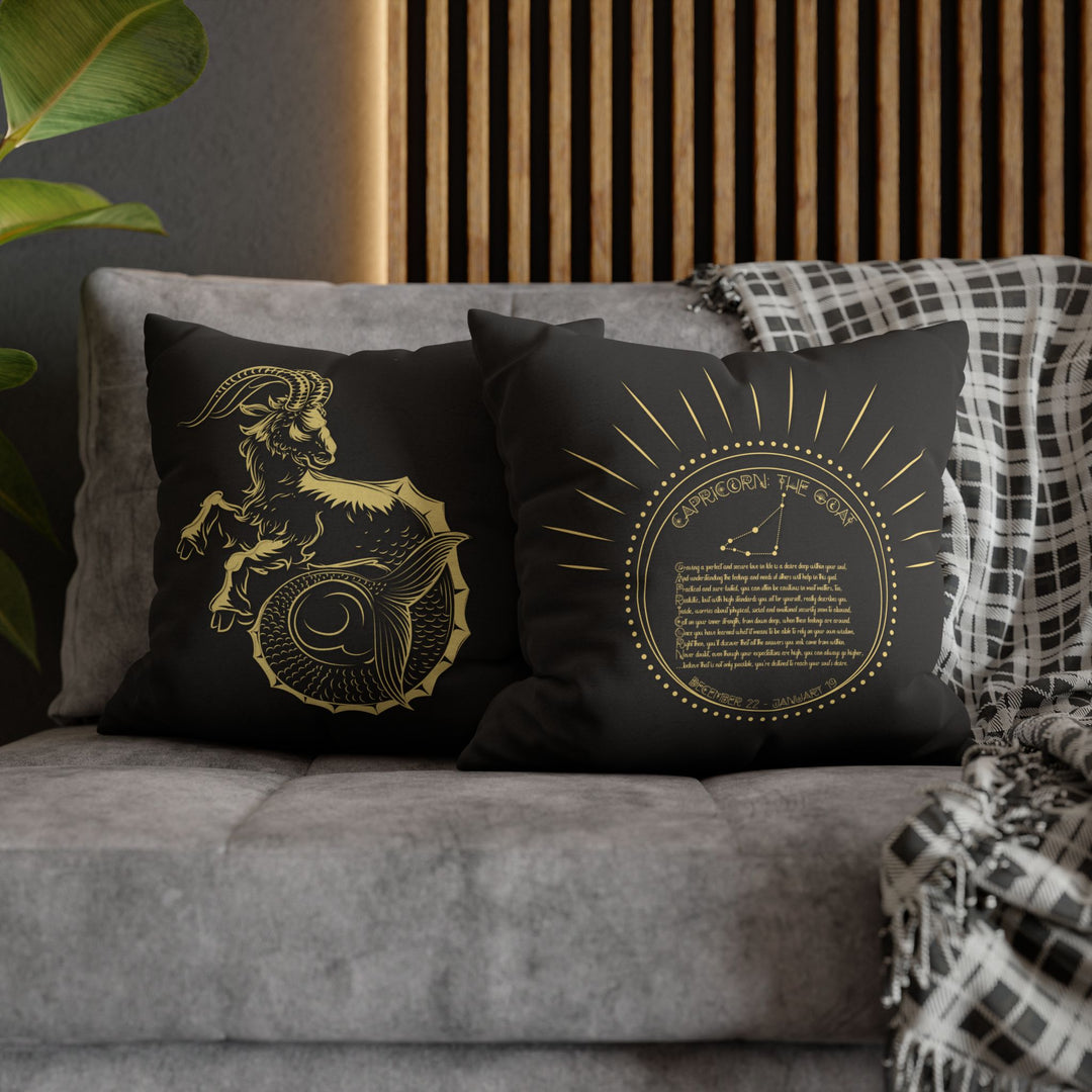 Capricorn Acrostic Poem Pillow Cover