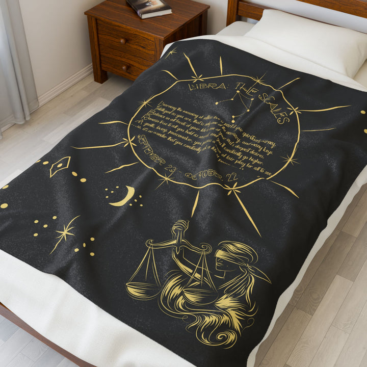 Libra Acrostic Poem Velveteen Blanket