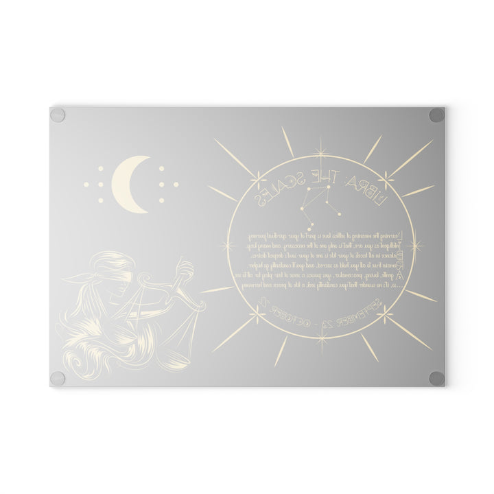 Libra Acrostic Poem Glass Cutting Board