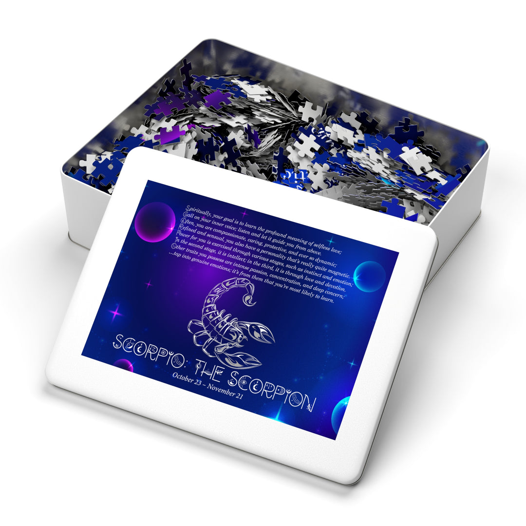 Scorpio Acrostic Poem Puzzle - Tin Box