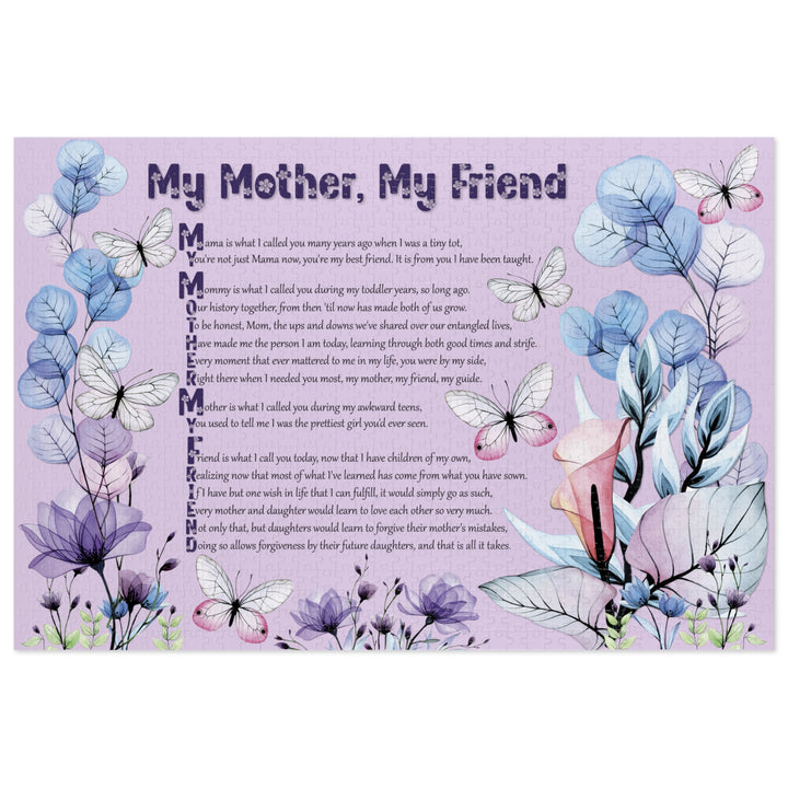 It's Just a Phrase Acrostic Poem Jigsaw Puzzle - My Mother, My Friend