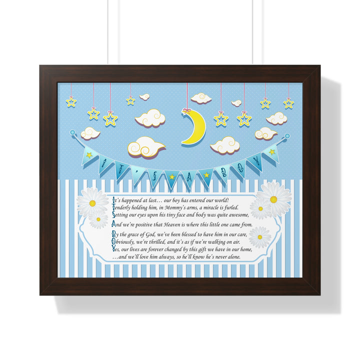 Baby Steps "It's a Boy" Framed Print Collection - No Personalization
