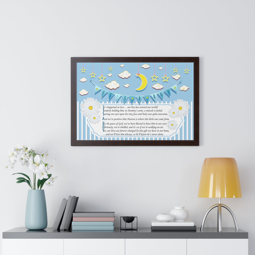Baby Steps "It's a Boy" Framed Print Collection - No Personalization