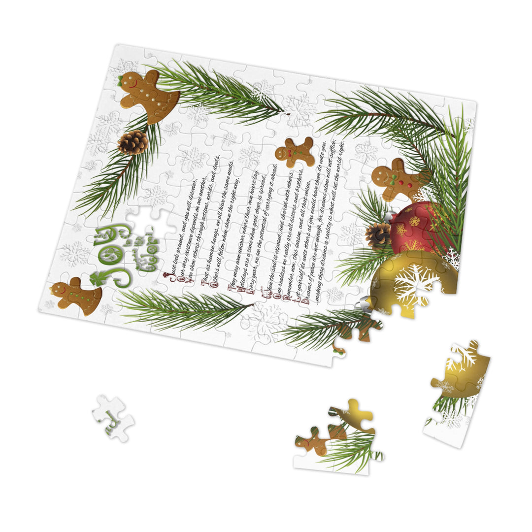 Joy to the World Acrostic Poem Puzzle - Gingerbread - Tin Box