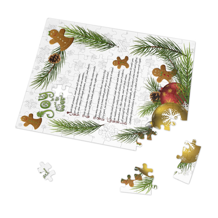 Joy to the World Acrostic Poem Puzzle - Gingerbread - Tin Box