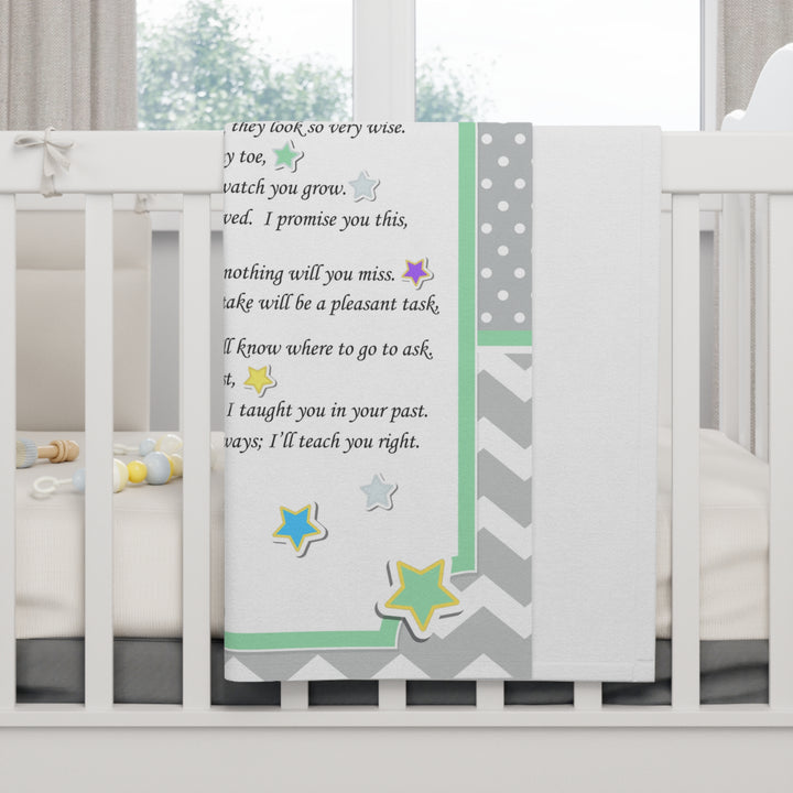 A Baby is Born Acrostic Poem Blanket