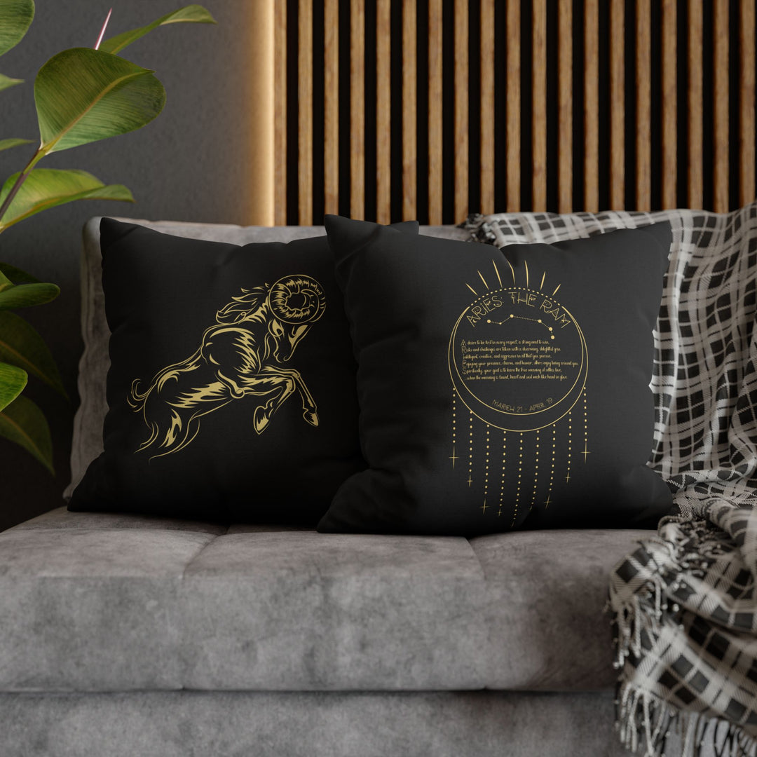 Aries Acrostic Poem Pillow Cover