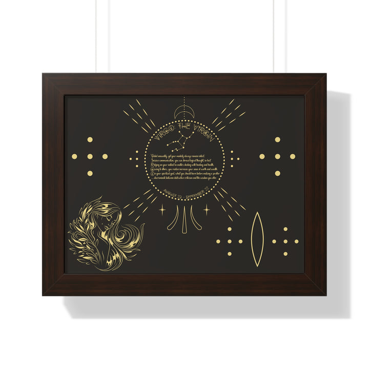 Written in the Stars Framed Acrostic Poem Print - Virgo