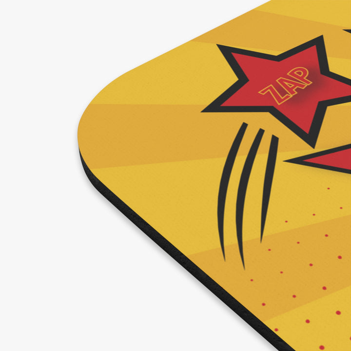 Namesakes Mouse Pad - Comic Style - Red and Yellow