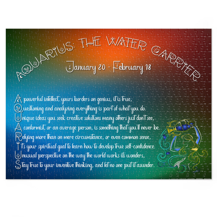 Aquarius Acrostic Poem Puzzle - Tin Box