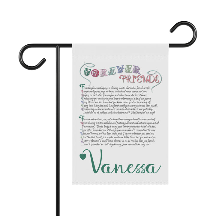 Friends Forever Acrostic Poem outdoor/Garden Banner - Personalized