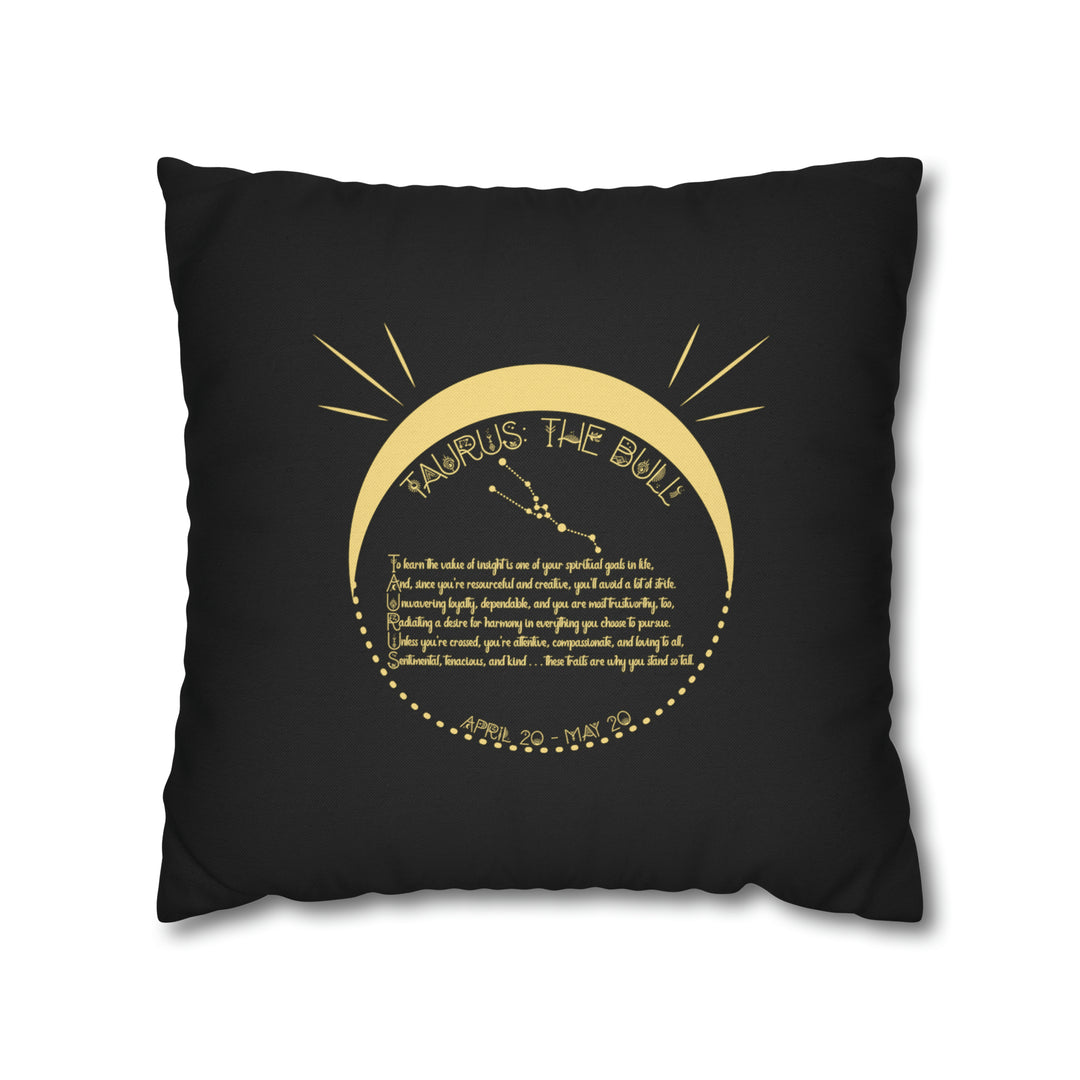 Written in the Stars Pillowcase/Cover Spelling Out "Taurus"