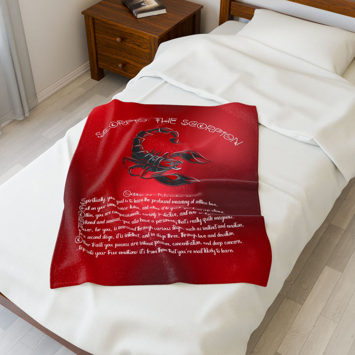Scorpio Acrostic Poem Velveteen Plush Blanket