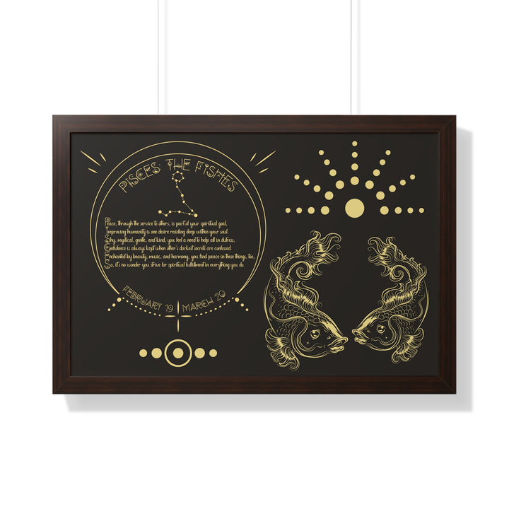 Written in the Stars Framed Acrostic Poem Print - Pisces