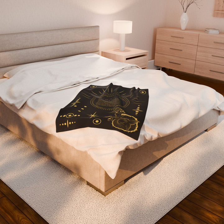 Capricorn Acrostic Poem Velveteen Blanket
