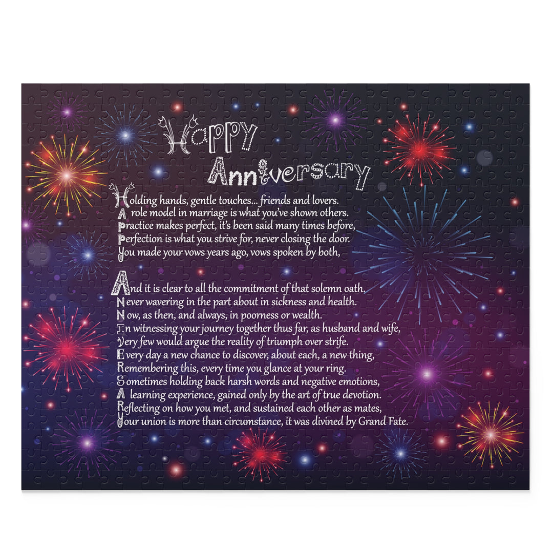 Happy Anniversary Acrostic Poem Puzzle - Fireworks