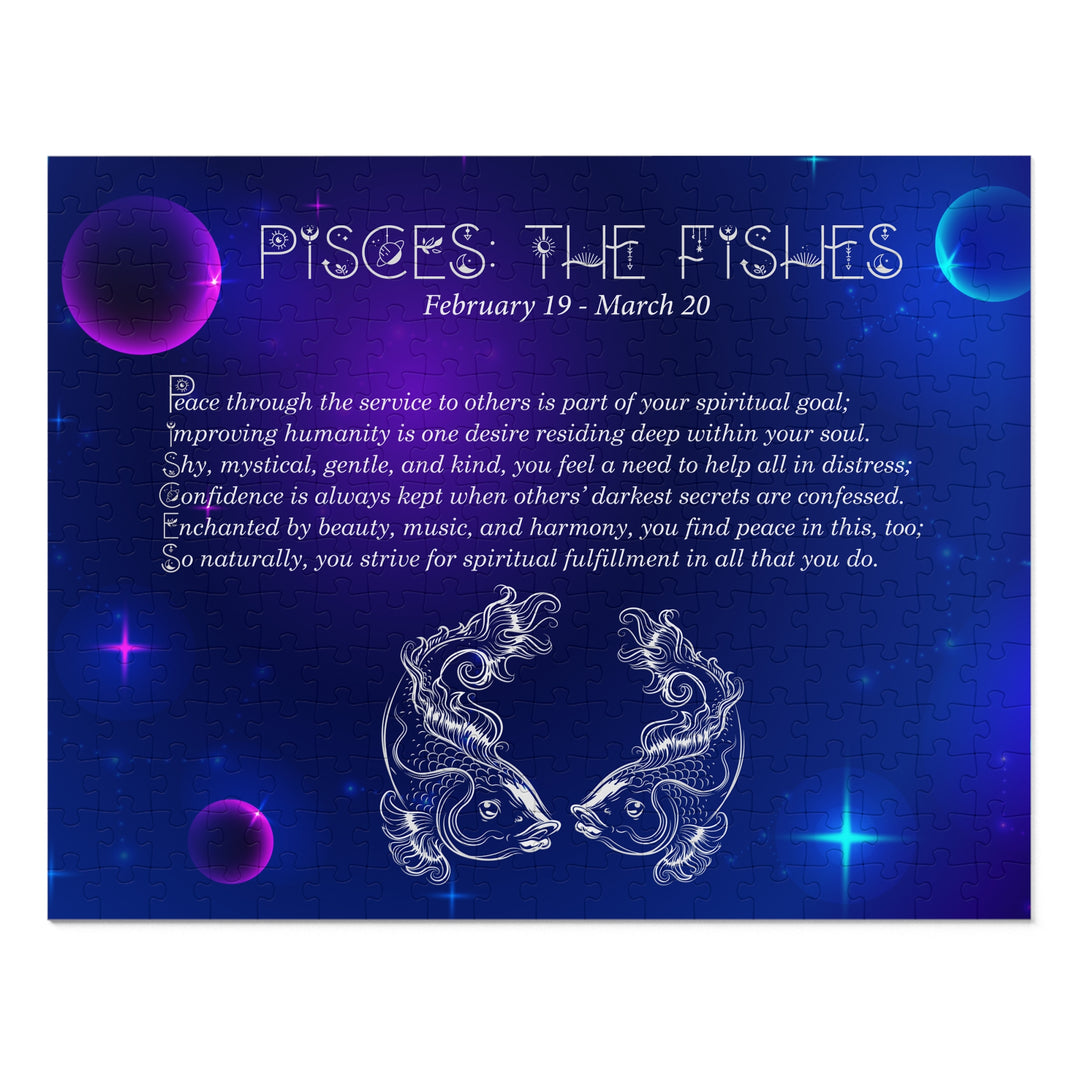 Pisces Acrostic Poem Puzzle - Tin Box