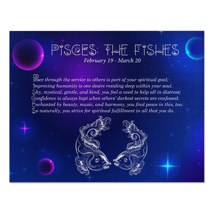 Pisces Acrostic Poem Puzzle - Tin Box