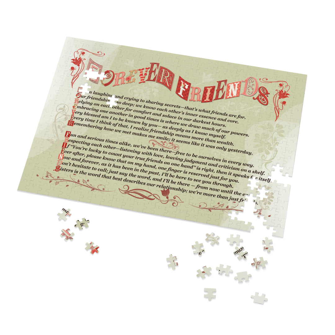 Forever Friends Acrostic Poem Puzzle  - Whimisical - Tin Box