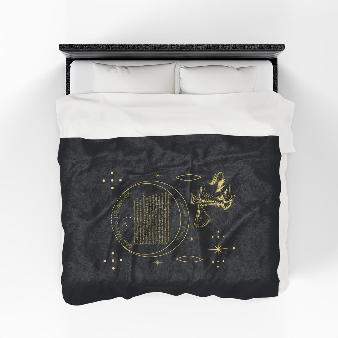 Sagittarius Acrostic Poem Velveteen Blanket