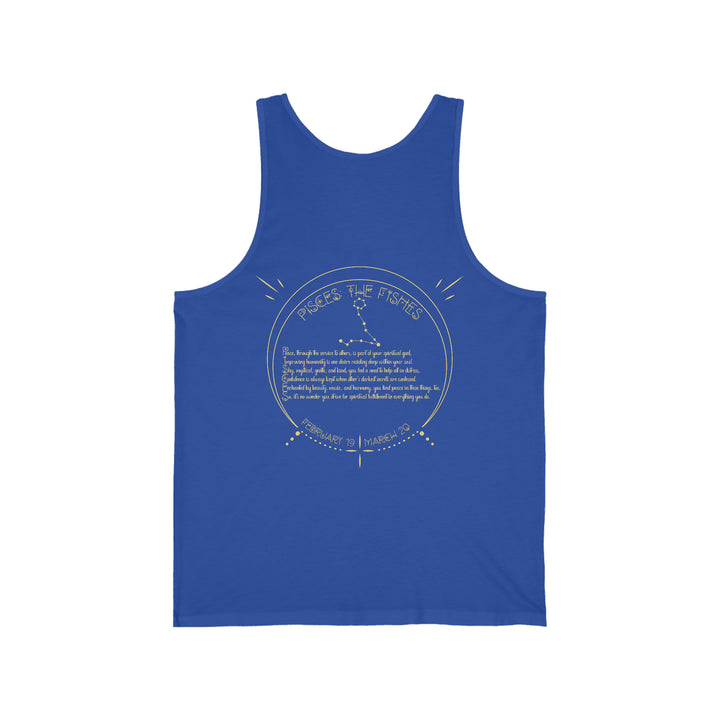 Written in the Stars Unisex Jersey Tank - Pisces
