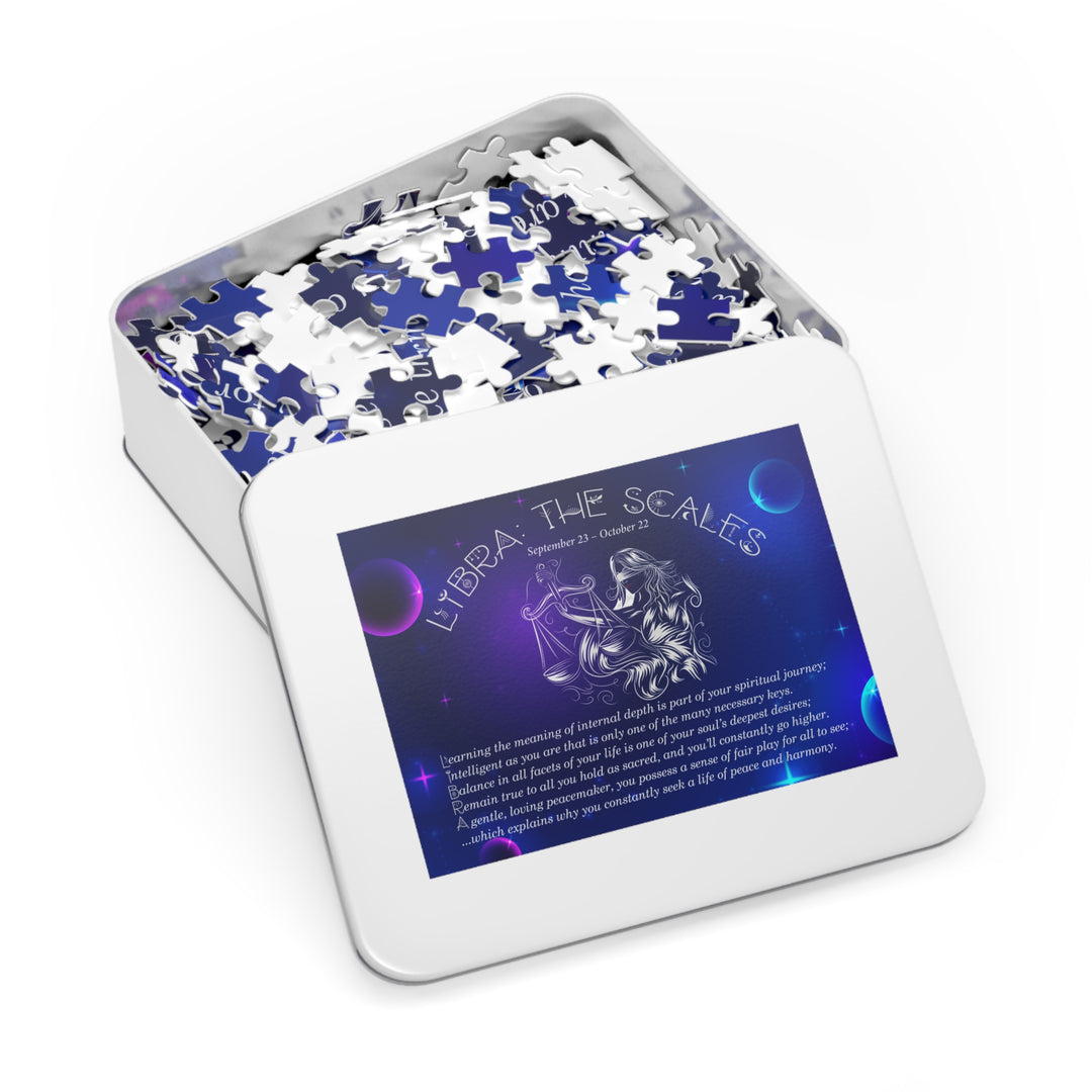 Libra Acrostic Poem Puzzle - Tin Box