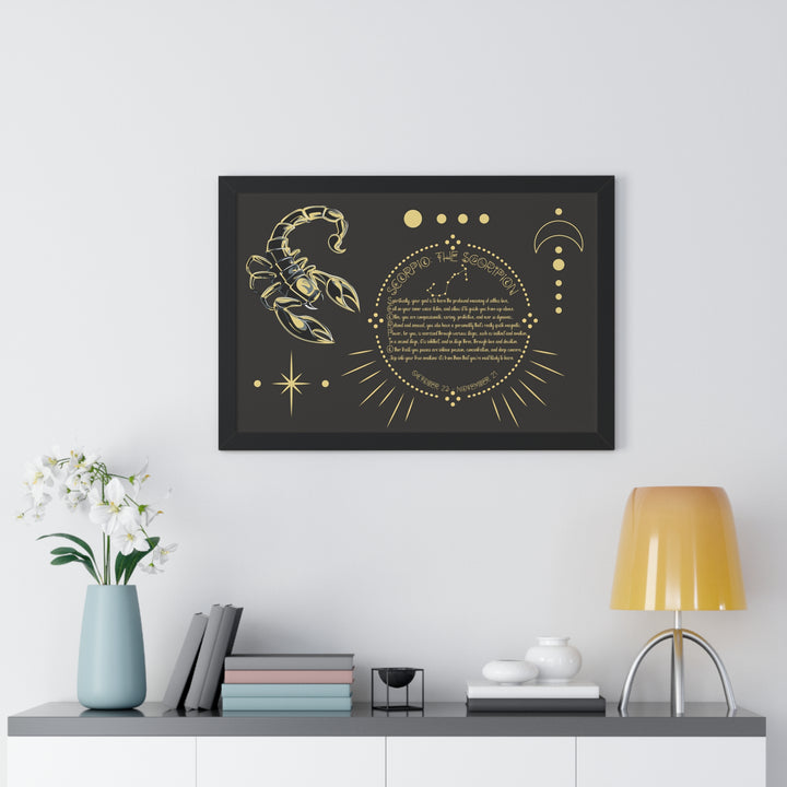Written in the Stars Framed Acrostic Poem Print - Scorpio