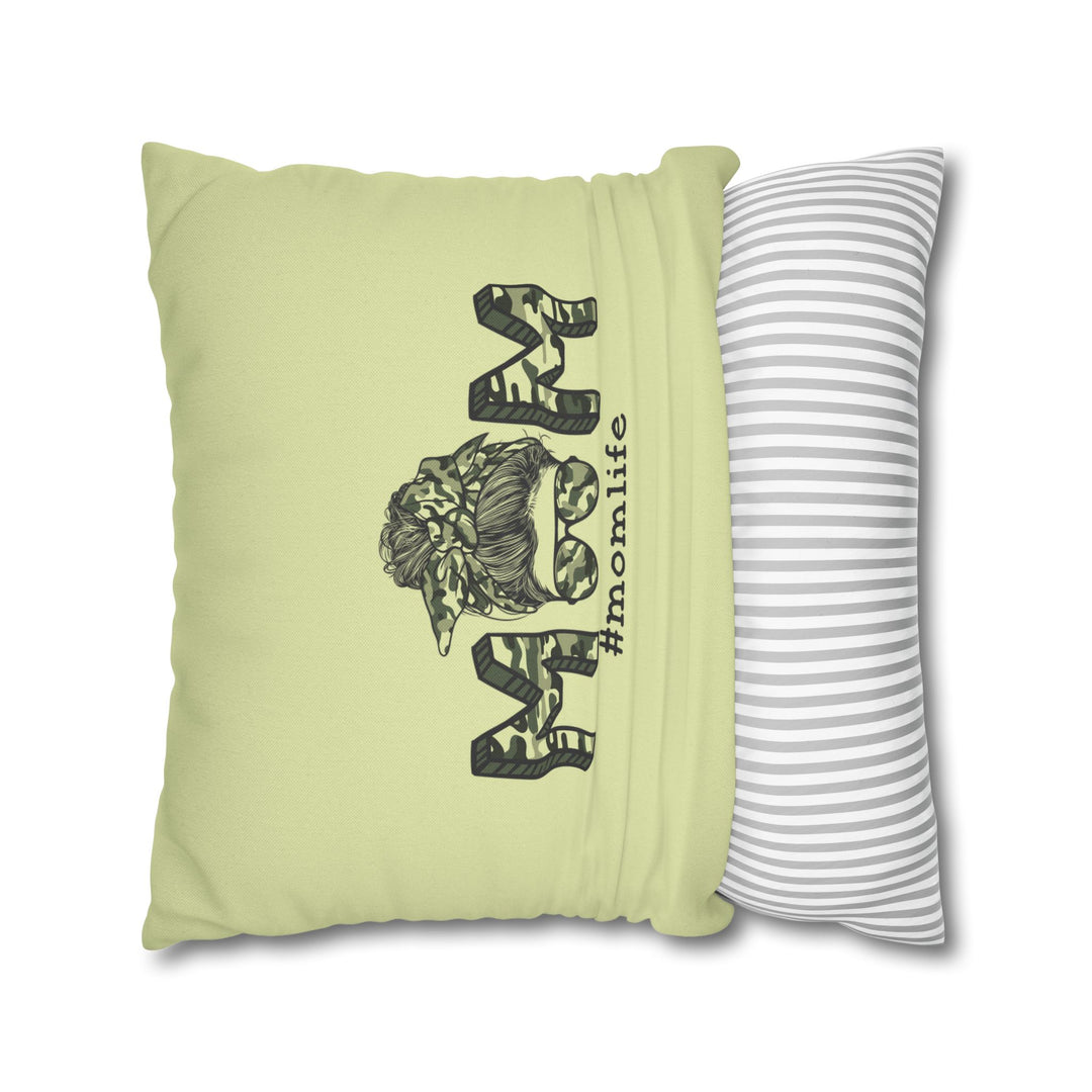 My Mother Acrostic Poem Pillow Cover -  Camo Design