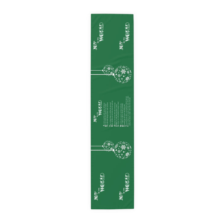 Joy to the World Acrostic Poem Table Runner - Green-Ornaments