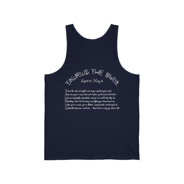“Taurus” Unisex Acrostic Poem Jersey Tank