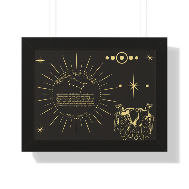 Written in the Stars Framed Acrostic Poem Print - Gemini