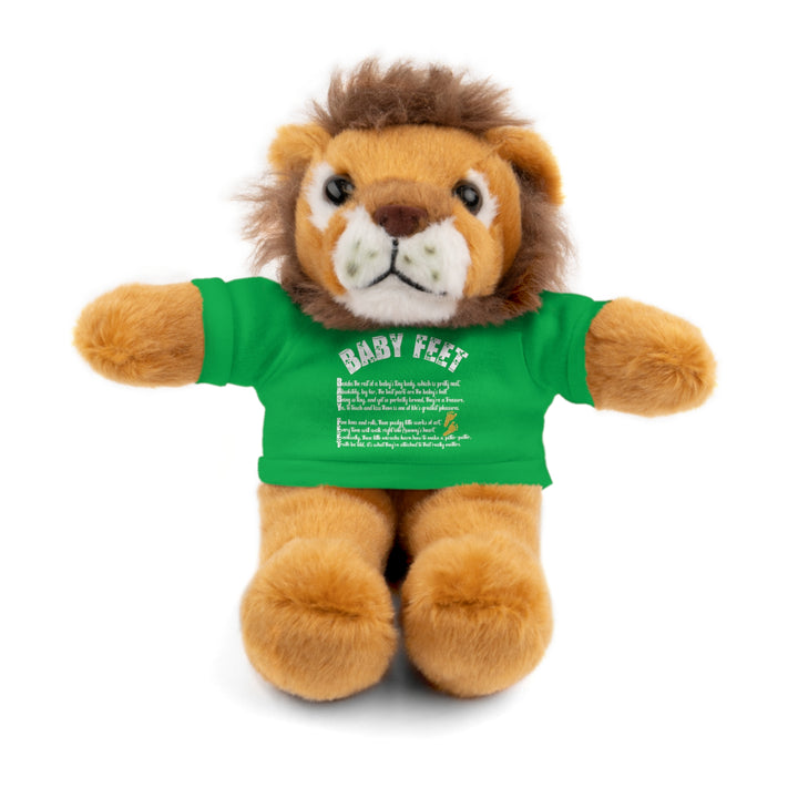 Baby Feet Acrostic Poem Stuffed Animals with Tee - Baby Feet - Gold Footprints