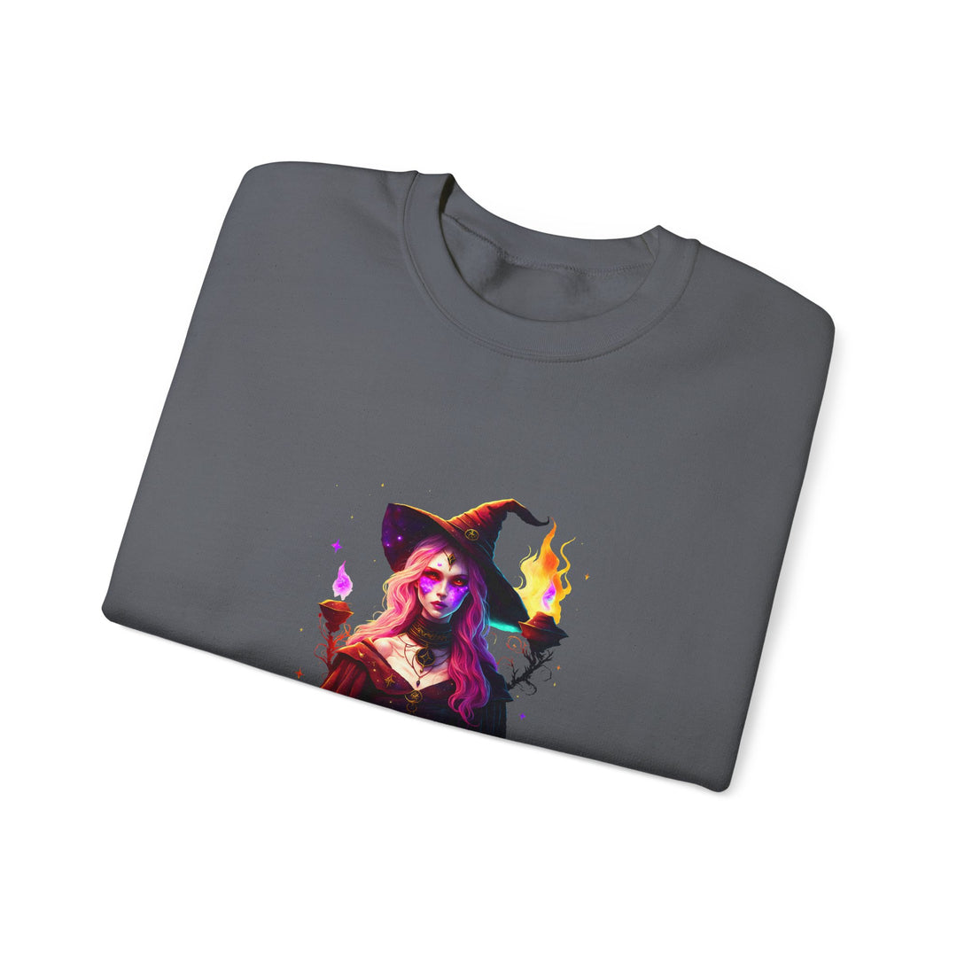 Happy Halloween Acrostic Poem Sweatshirt  - Creepy Modern Witch